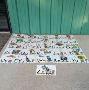 Vintage Alphabet Cards A to Z Teaching Classroom Teach Teacher Education ABC'S